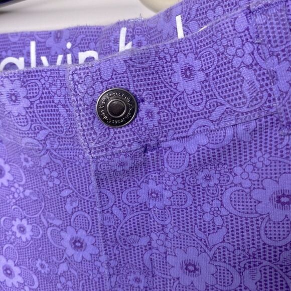 🌷 Calvin Klein🌷 Lavender Purple Floral Print Pants - Picture 7 of 10